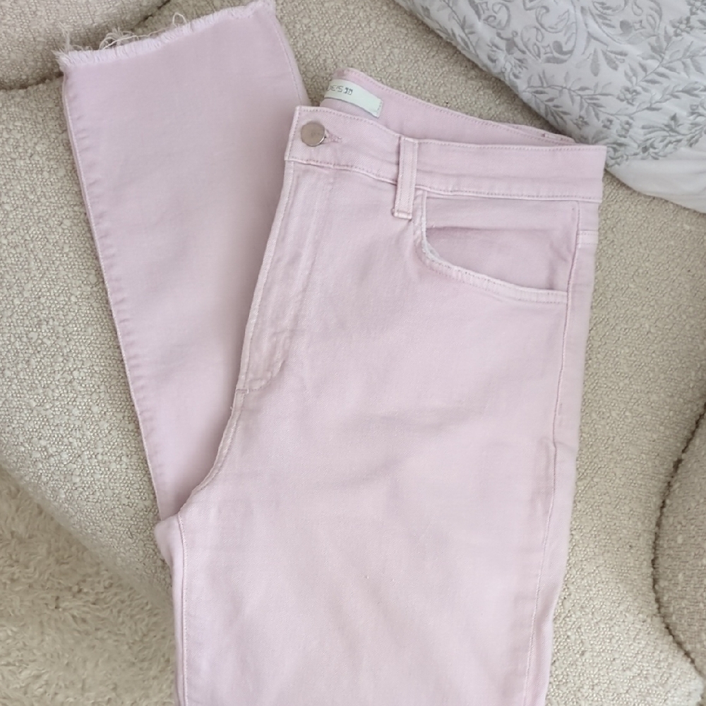 Joe's Jeans Pink Ankle Cropped Denim